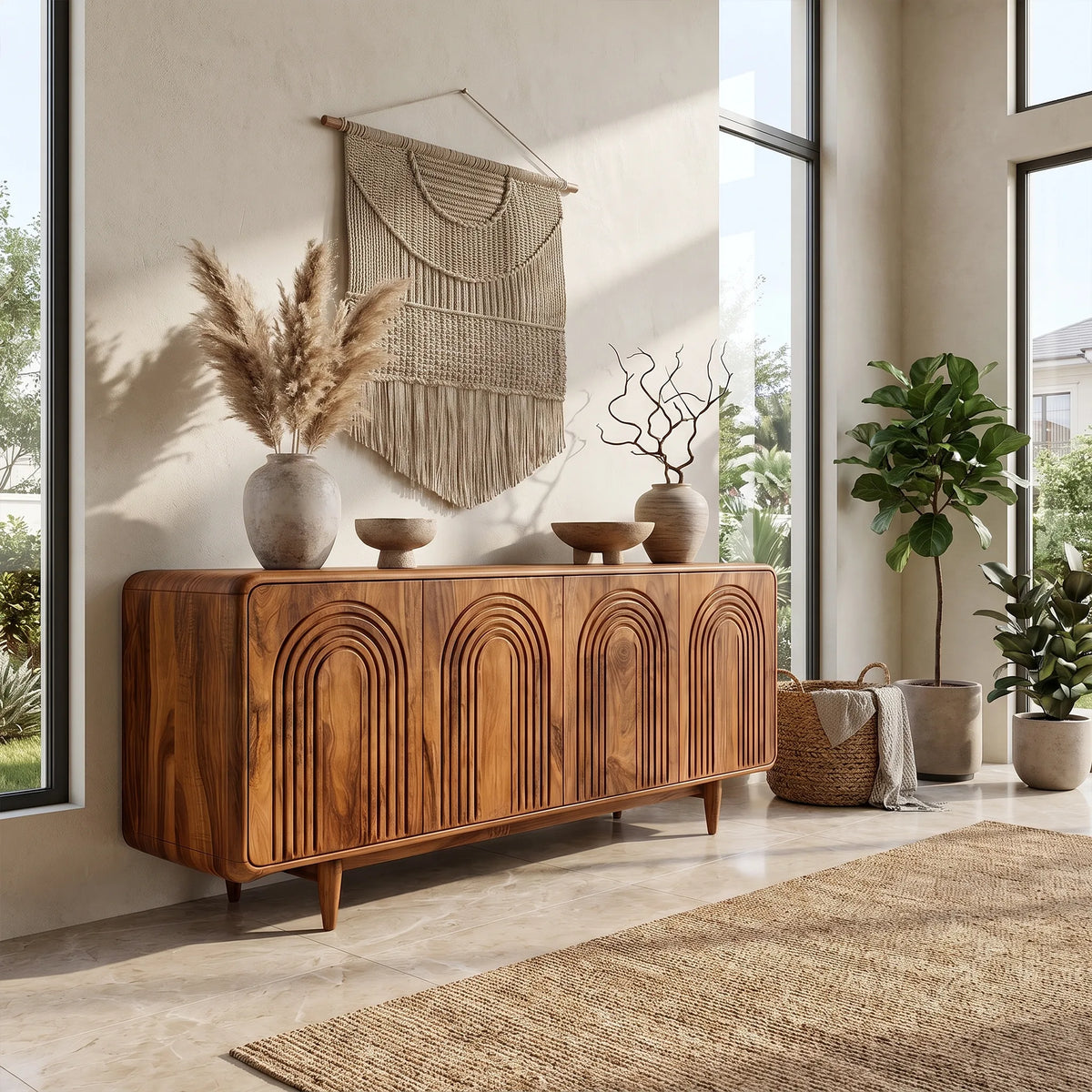 Elegant Sideboard Dining Room Sideboard Cabinet Modern Sideboard Rounded Arch Doors For Dining Room