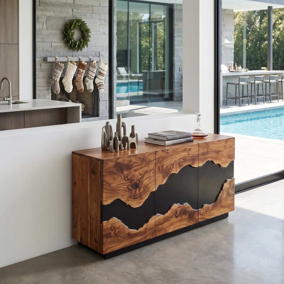 Contemporary Sideboard Buffet Cabinet Entryway