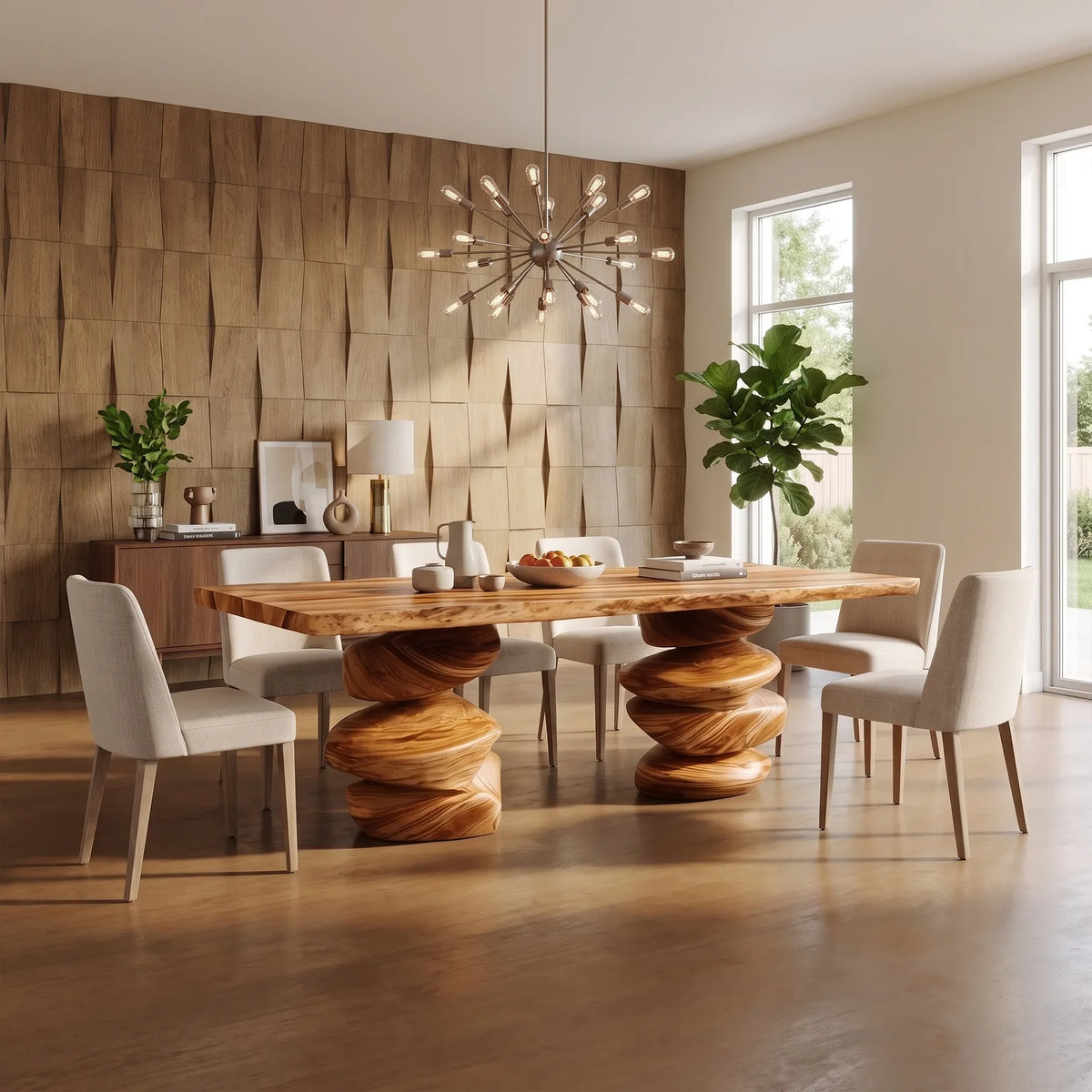Organic Dining Table Rectangle Dining Room Table Sculptural Base For Dining Room