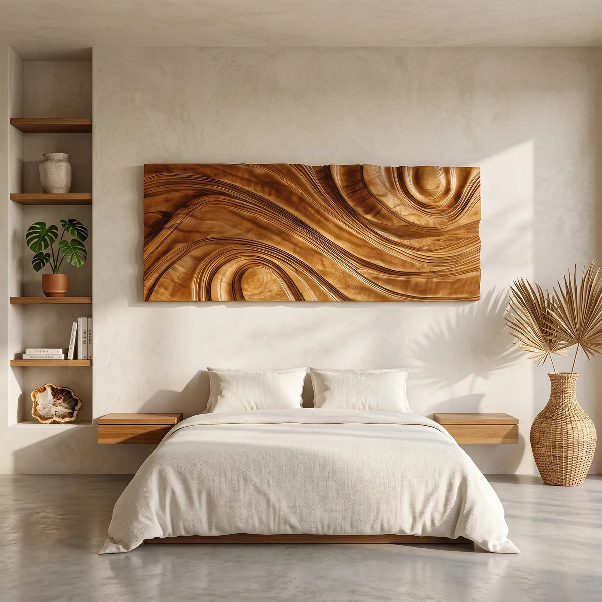 Organic Abstract Wood Wall Art For Music Room