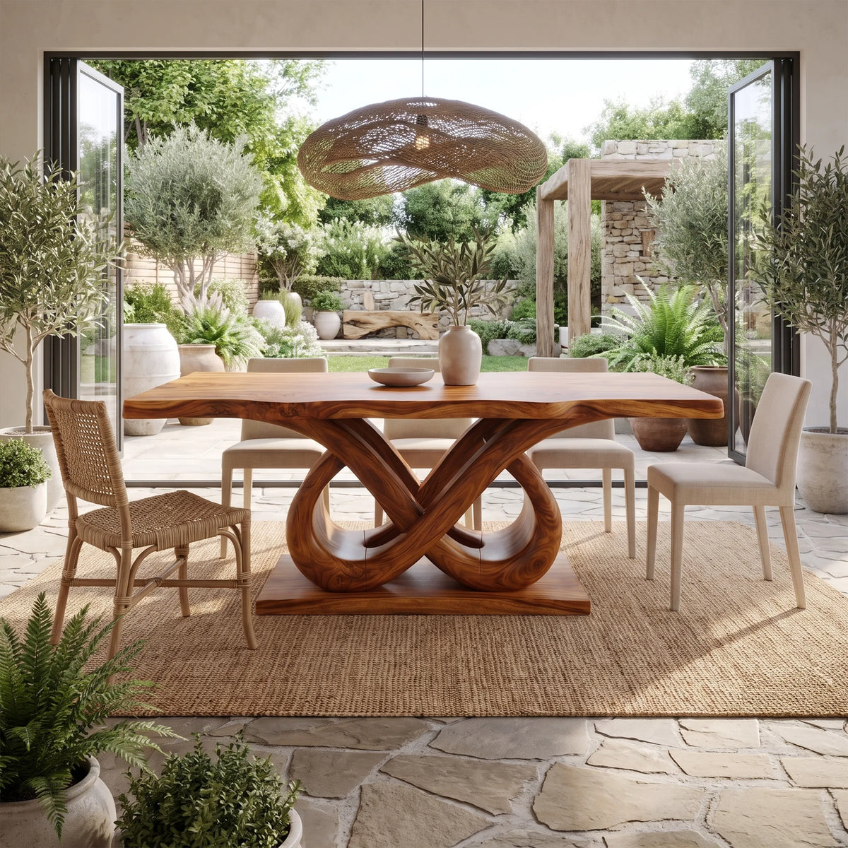 Calm Modern Dining Table Dining Room Table Rectangle Dining Table Infinity Base For Dining Room