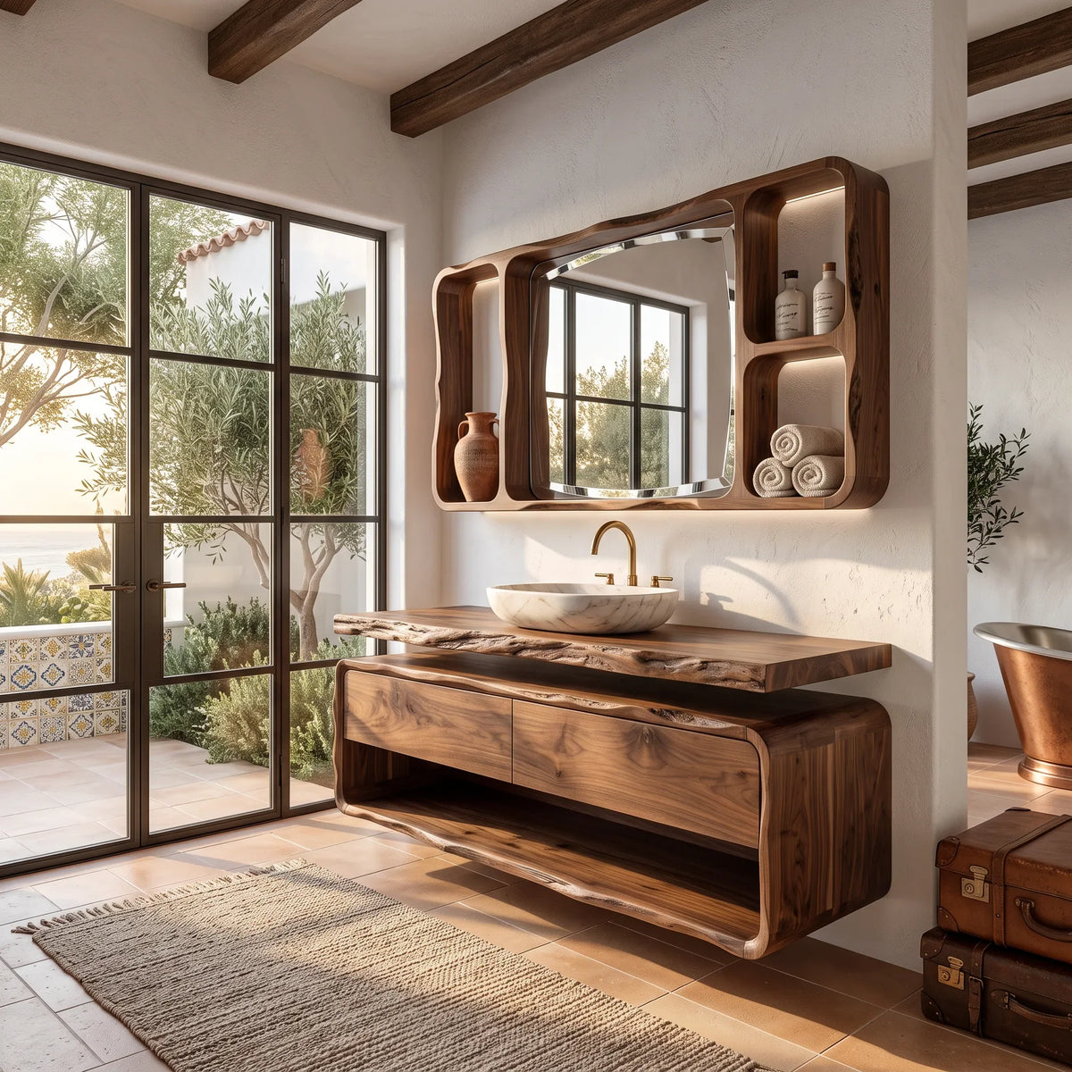 Rustic Live Edge Bathroom Vanity Luxury Bathroom