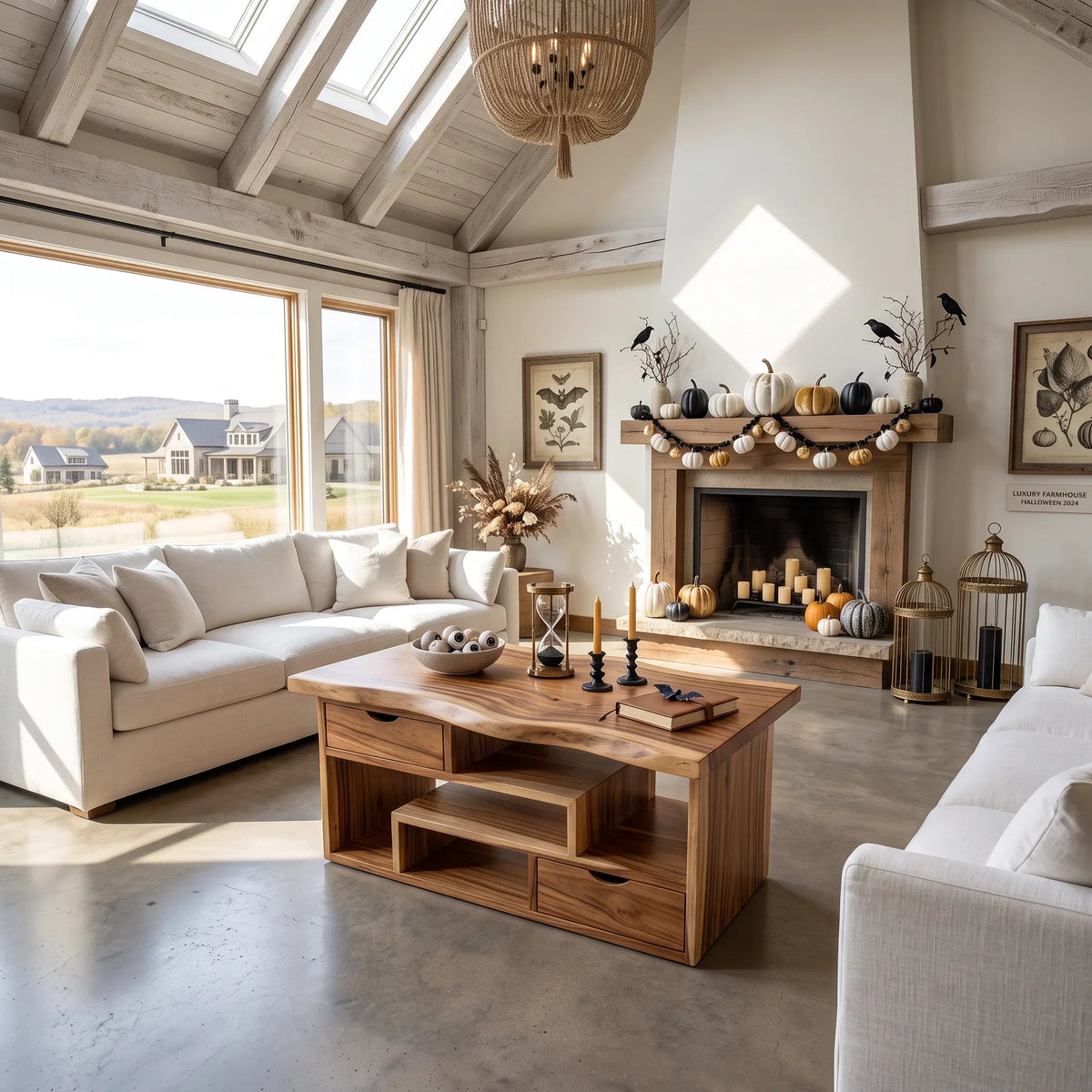Rustic Pumpkin Coffee Table With Storage Mountain Retreat