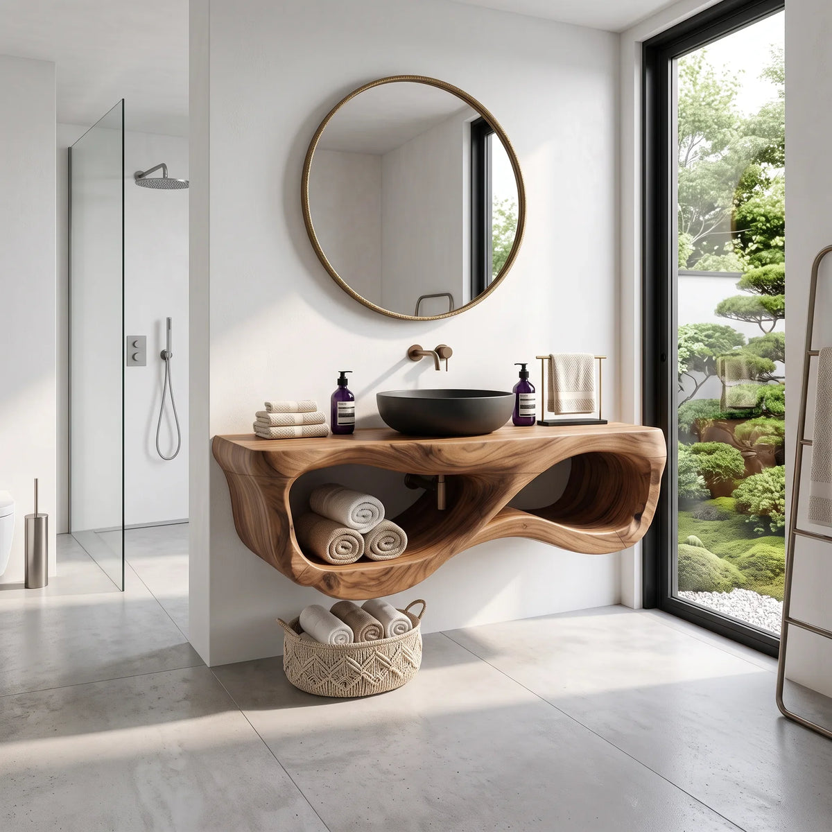 Rustic Bathroom Vanity Cabinet Guest Bathroom