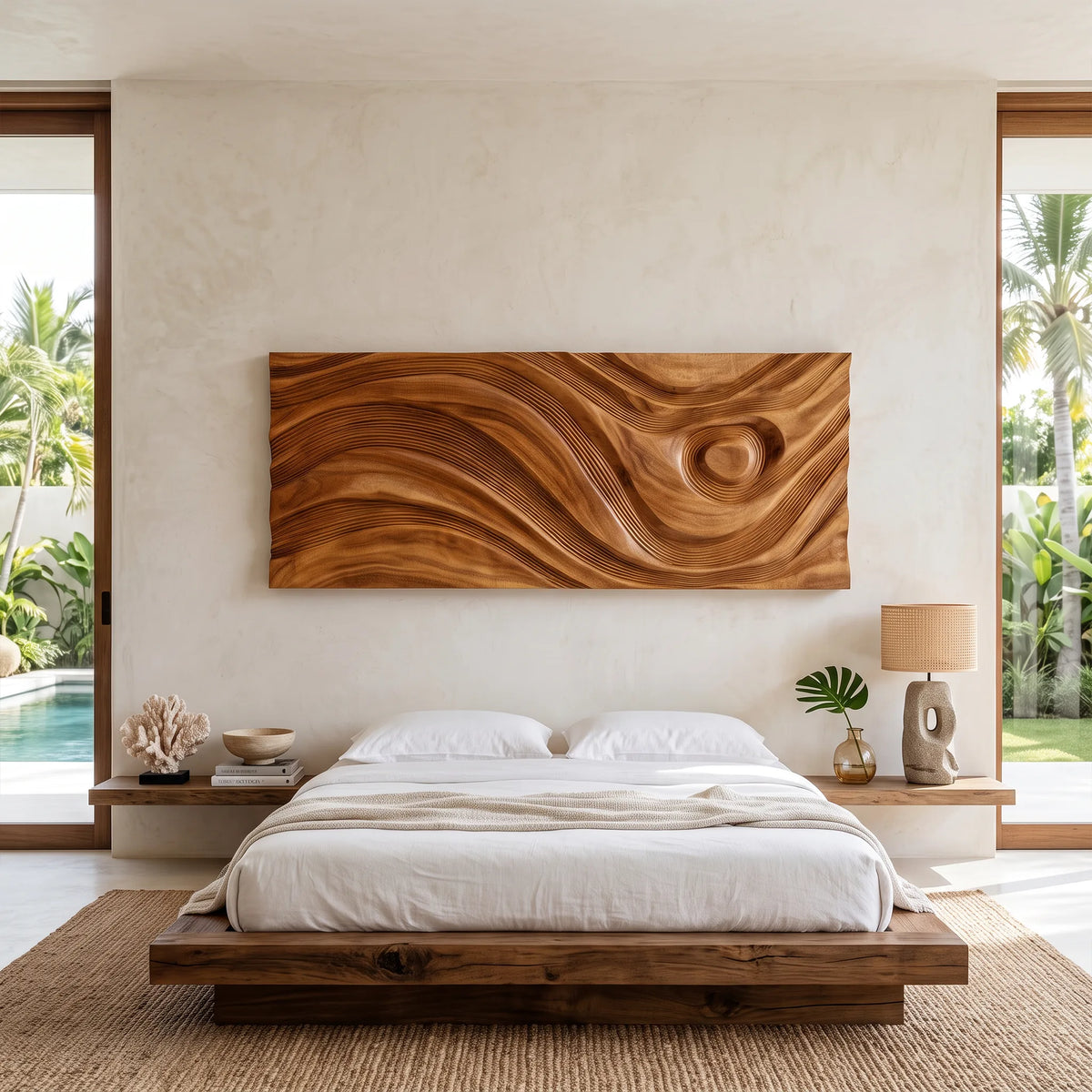 Mid Century Modern Wood Wall Art For Kitchen