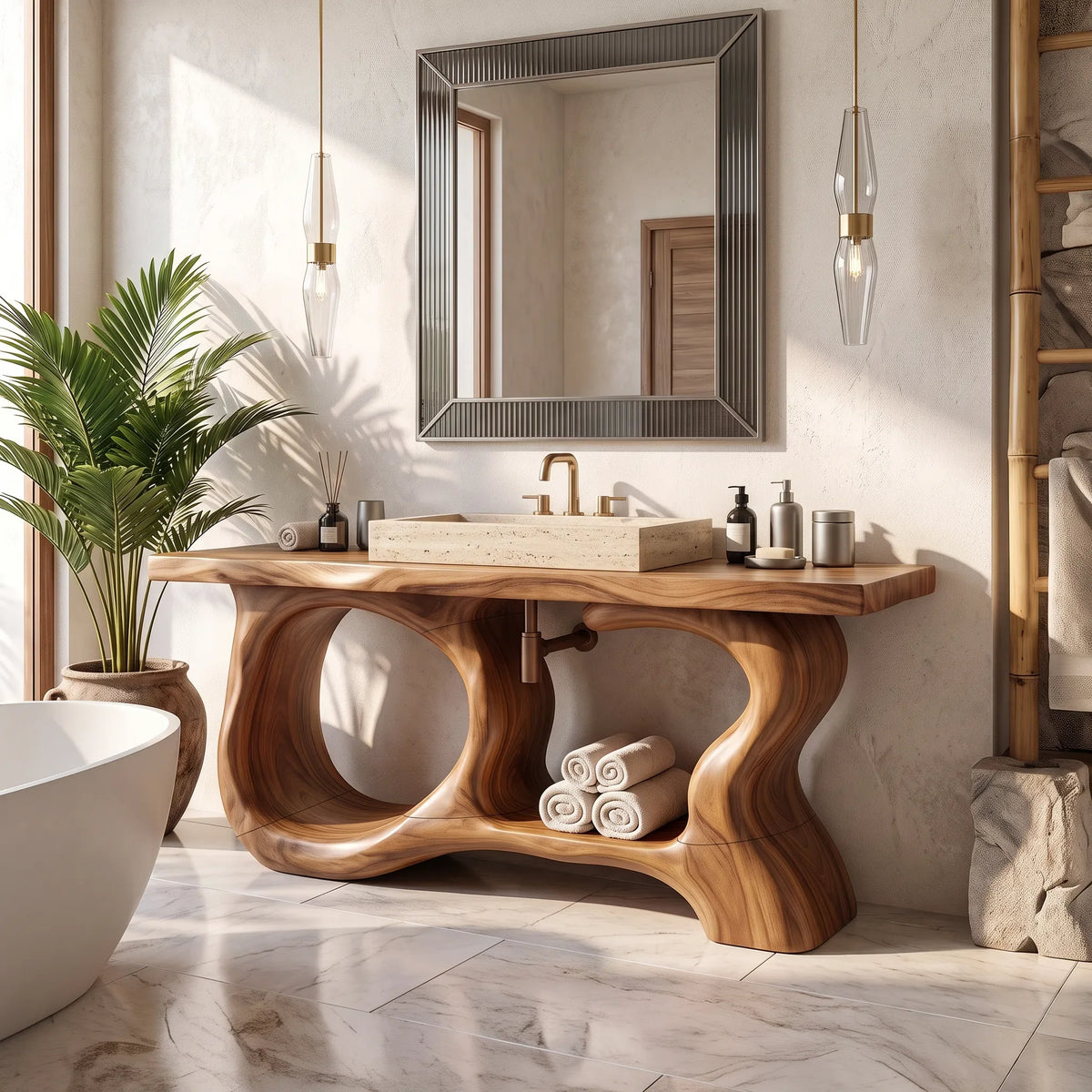 Organic Bathroom Storage Cabinet Luxury Ensuite