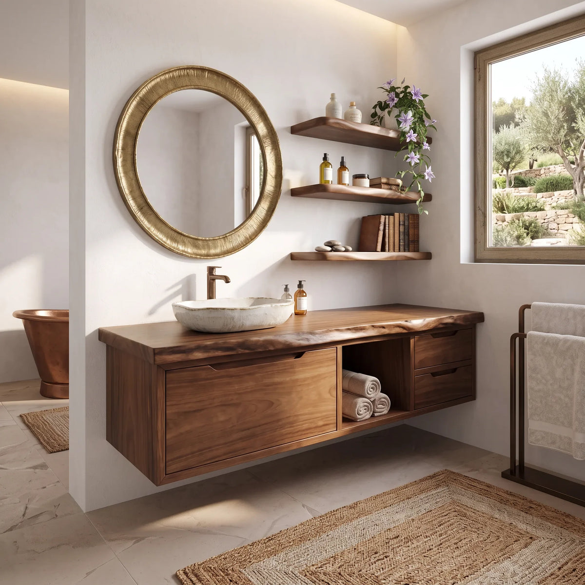Contemporary Double Sink Bathroom Vanity Modern Ensuite