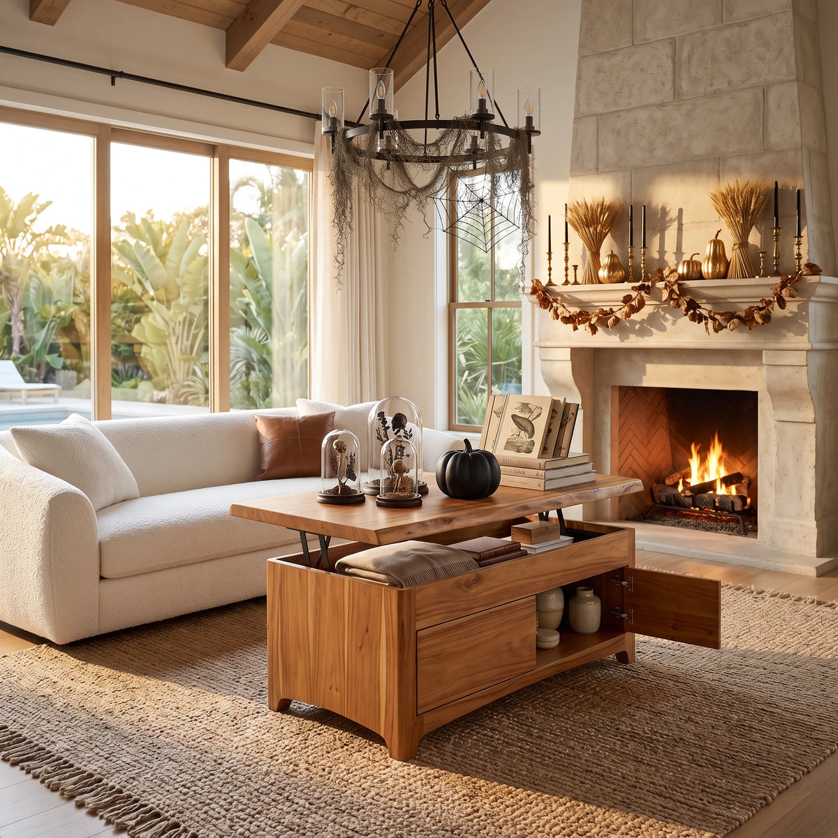 Handcrafted Halloween Coffee Table With Storage Luxury Residence