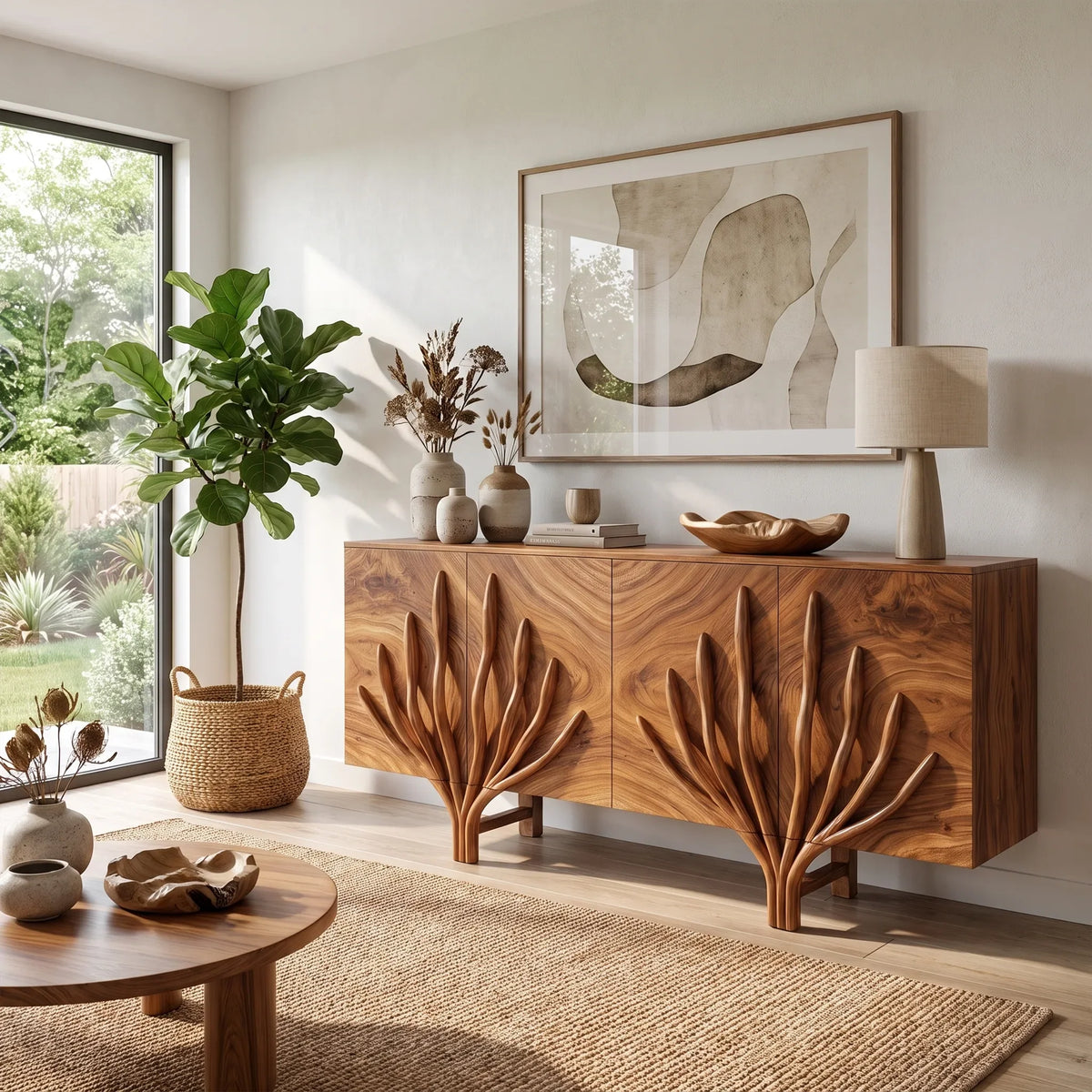 Organic Sideboard Sideboard Cabinet Modern Sideboard Branch Relief For Living Room