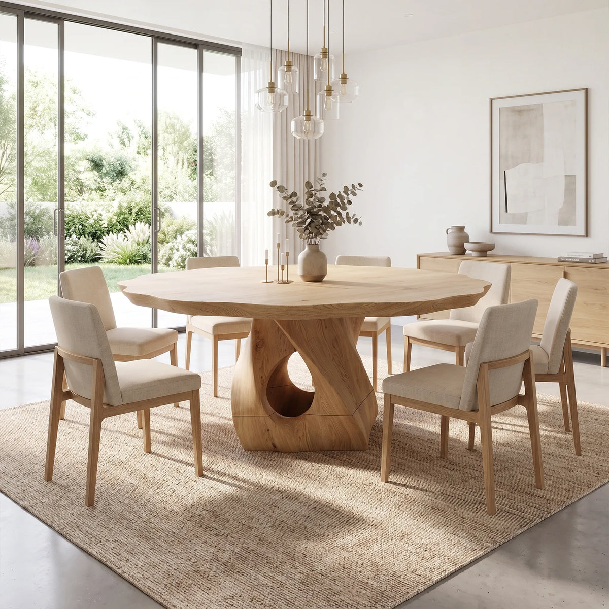 Tranquil Oval Dining Table Modern Dining Table Dining Room Table Sculptural Base For Dining Room