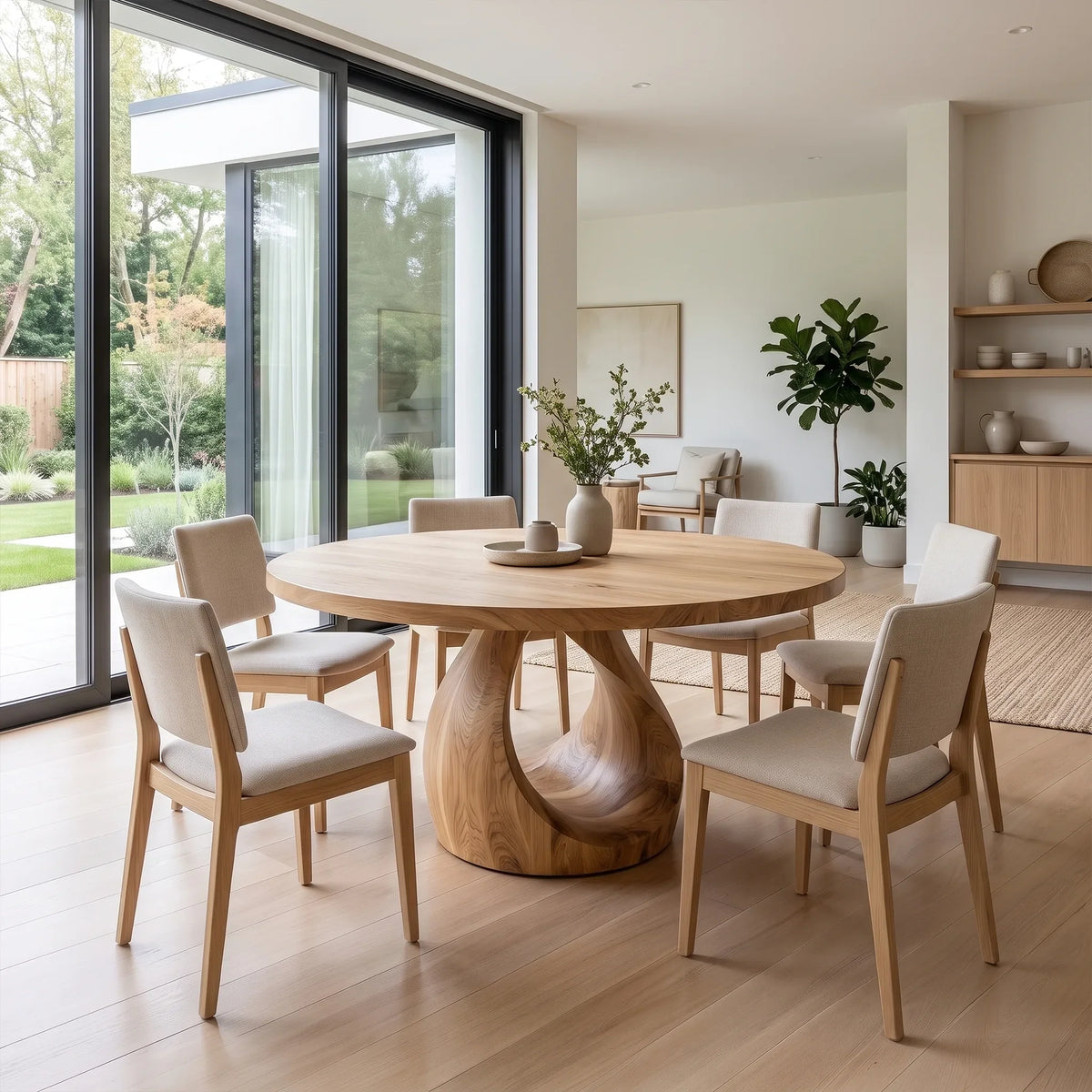 Welcoming Round Dining Table Dining Room Table Modern Dining Table Teardrop Base For Dining Room