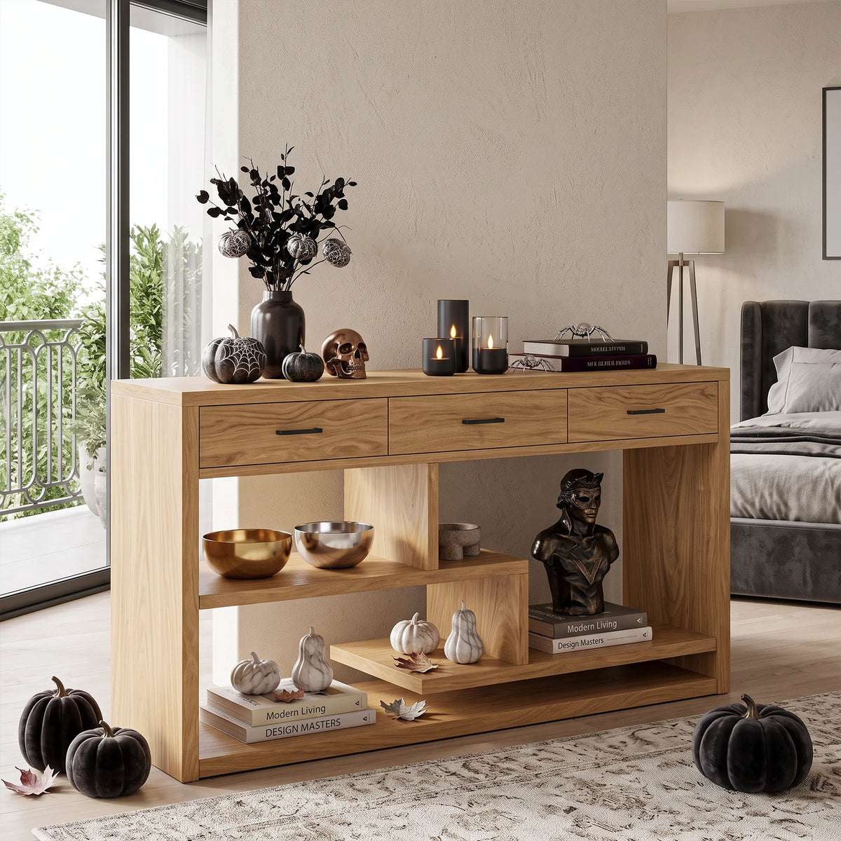 Rustic Halloween Sofa Table Contemporary Living Room