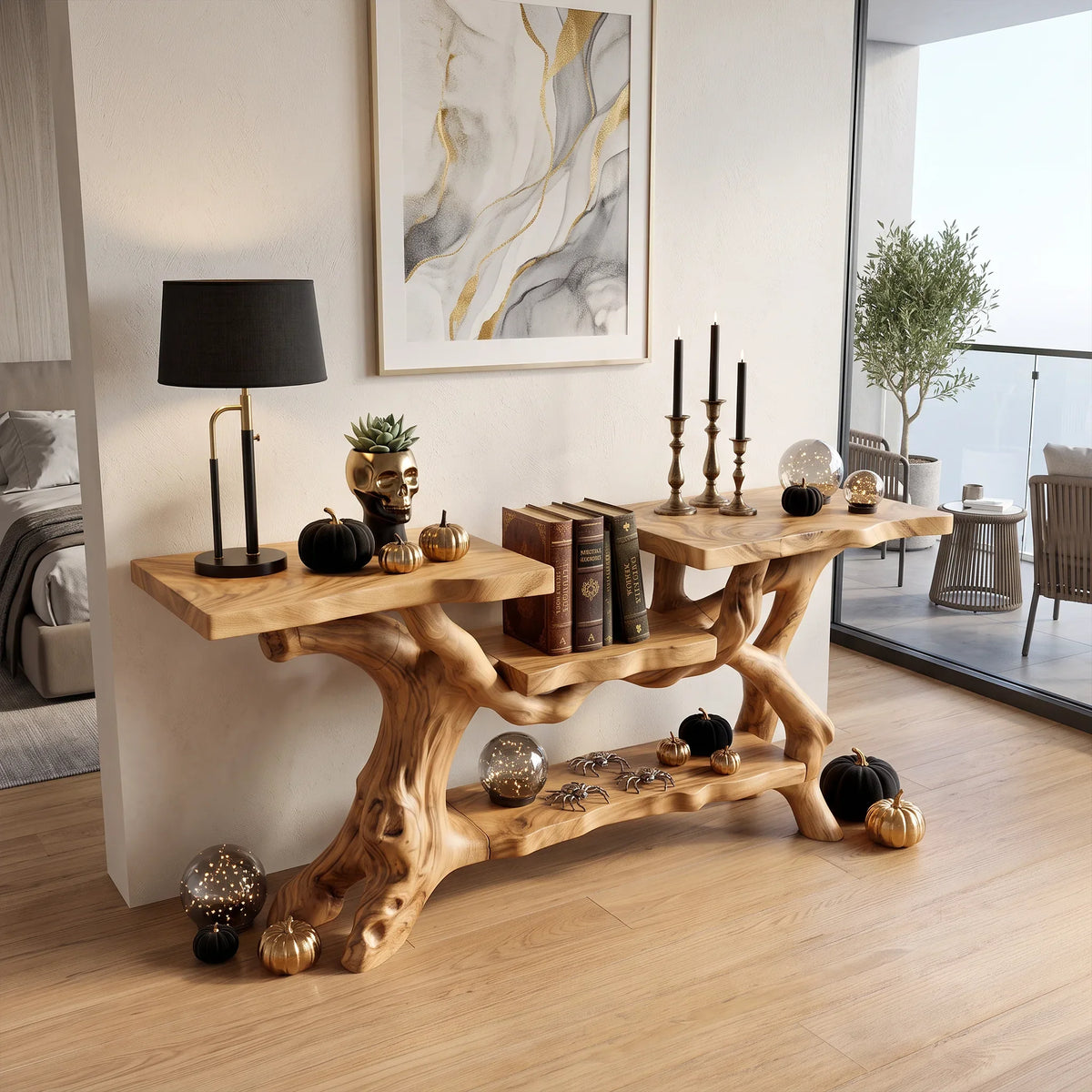 Rustic Halloween Behind Couch Table Luxury Living Room