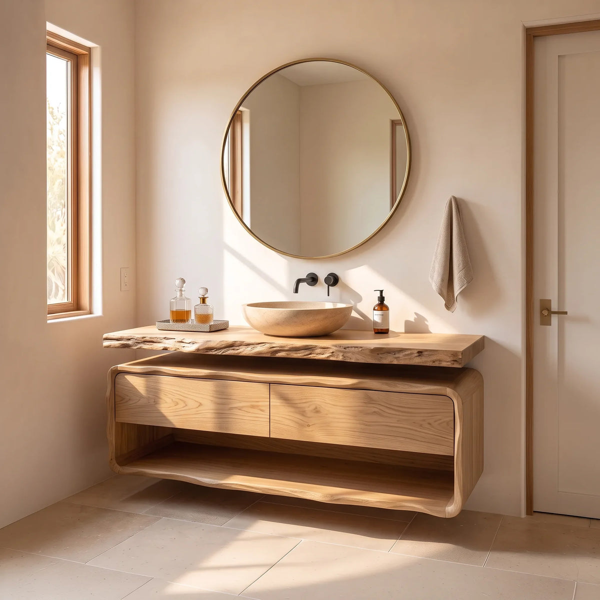 Rustic Live Edge Bathroom Vanity Luxury Bathroom
