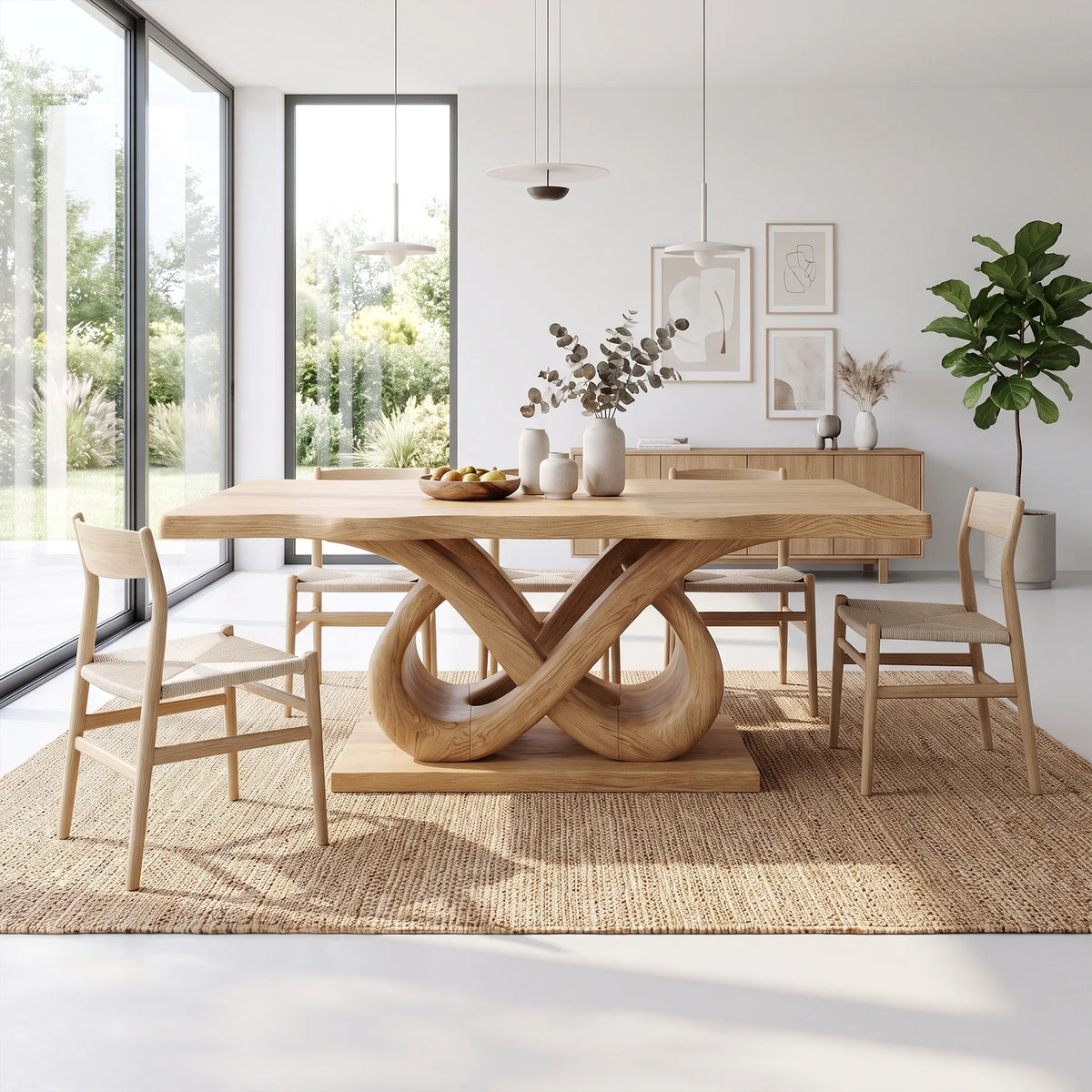 Calm Modern Dining Table Dining Room Table Rectangle Dining Table Infinity Base For Dining Room