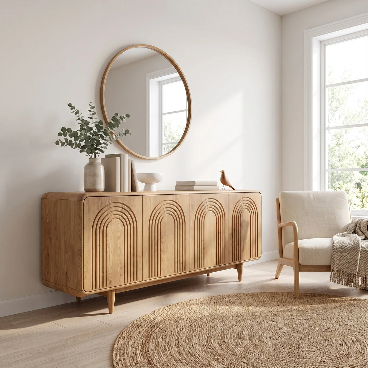 Elegant Sideboard Dining Room Sideboard Cabinet Modern Sideboard Rounded Arch Doors For Dining Room