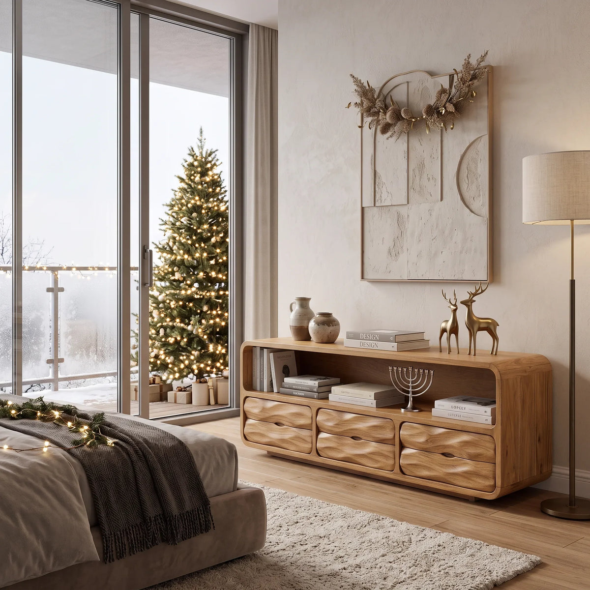 Rustic Christmas Console Table Luxury Living Room