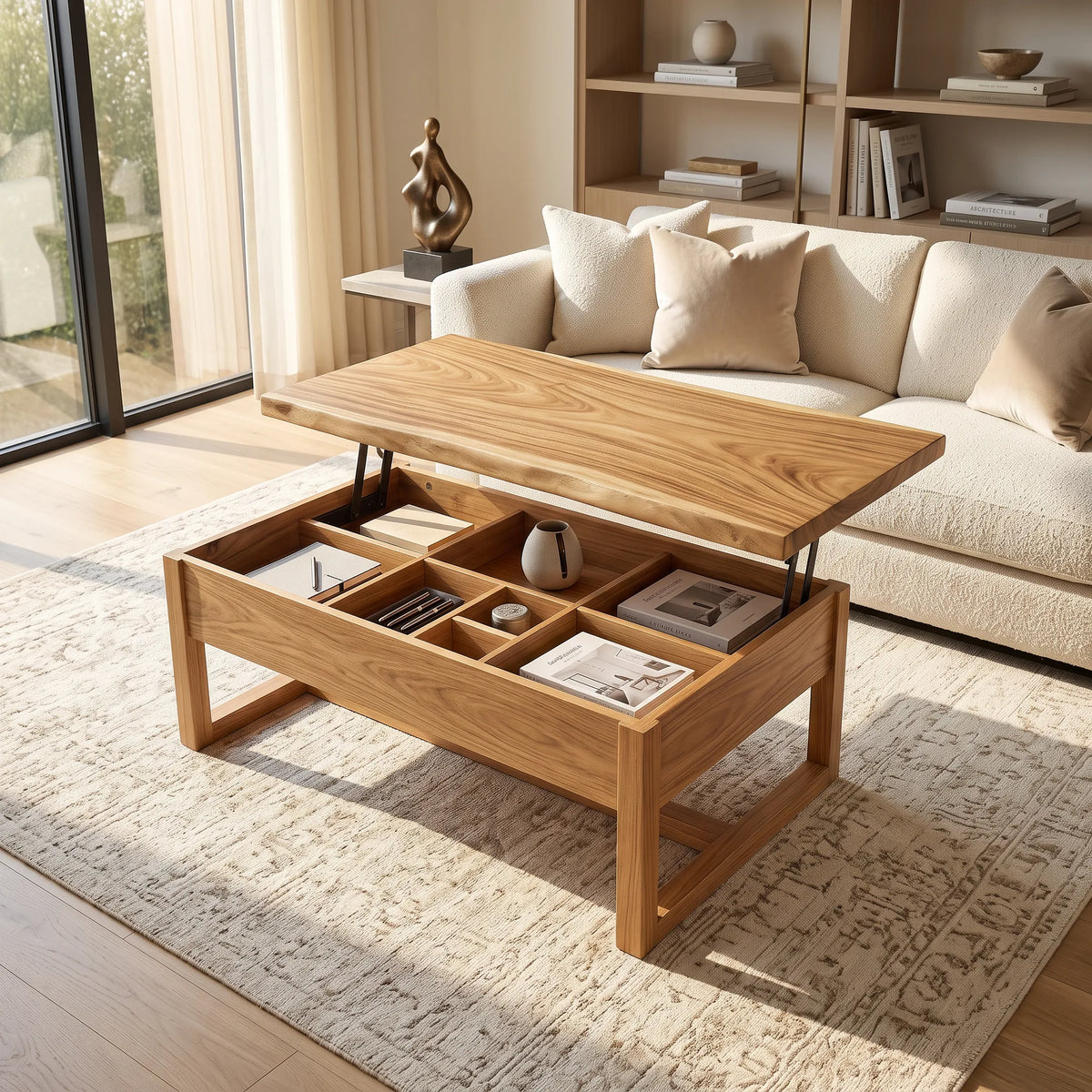 Mid Century Lift Top Coffee Table Modern Loft