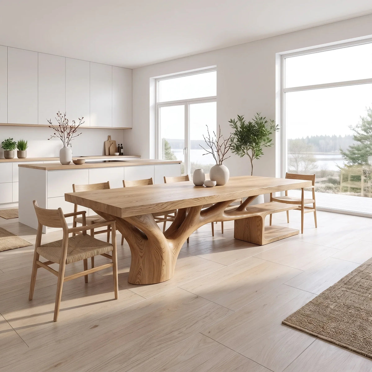 Elegant Dining Table Wooden Dining Table Rectangle Dining Table Infinity Base For Dining Room