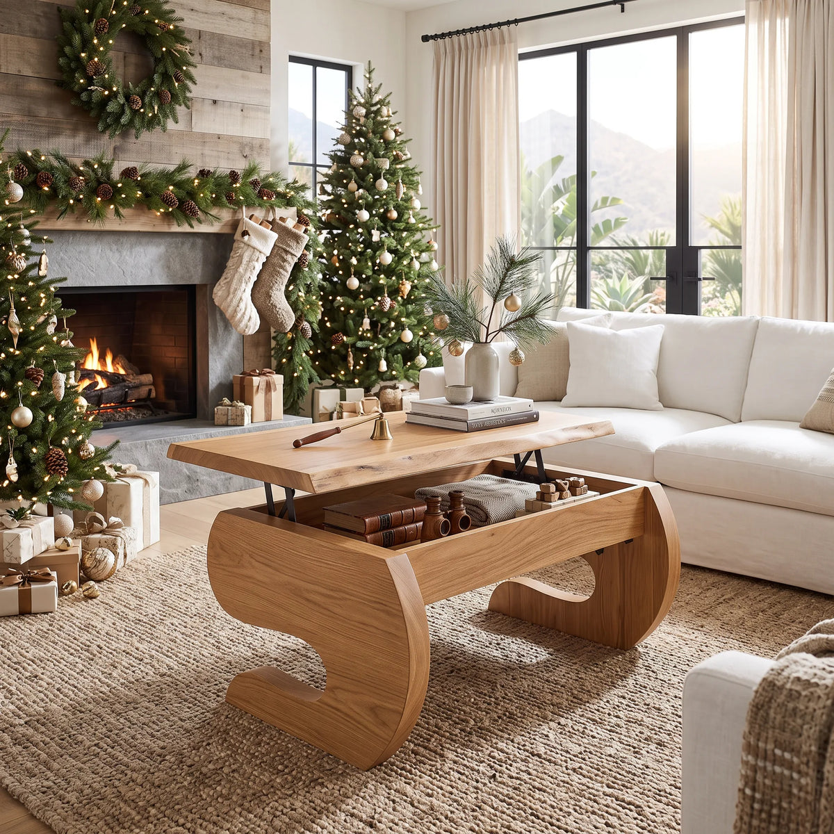 Organic Halloween Coffee Table With Storage Family Room