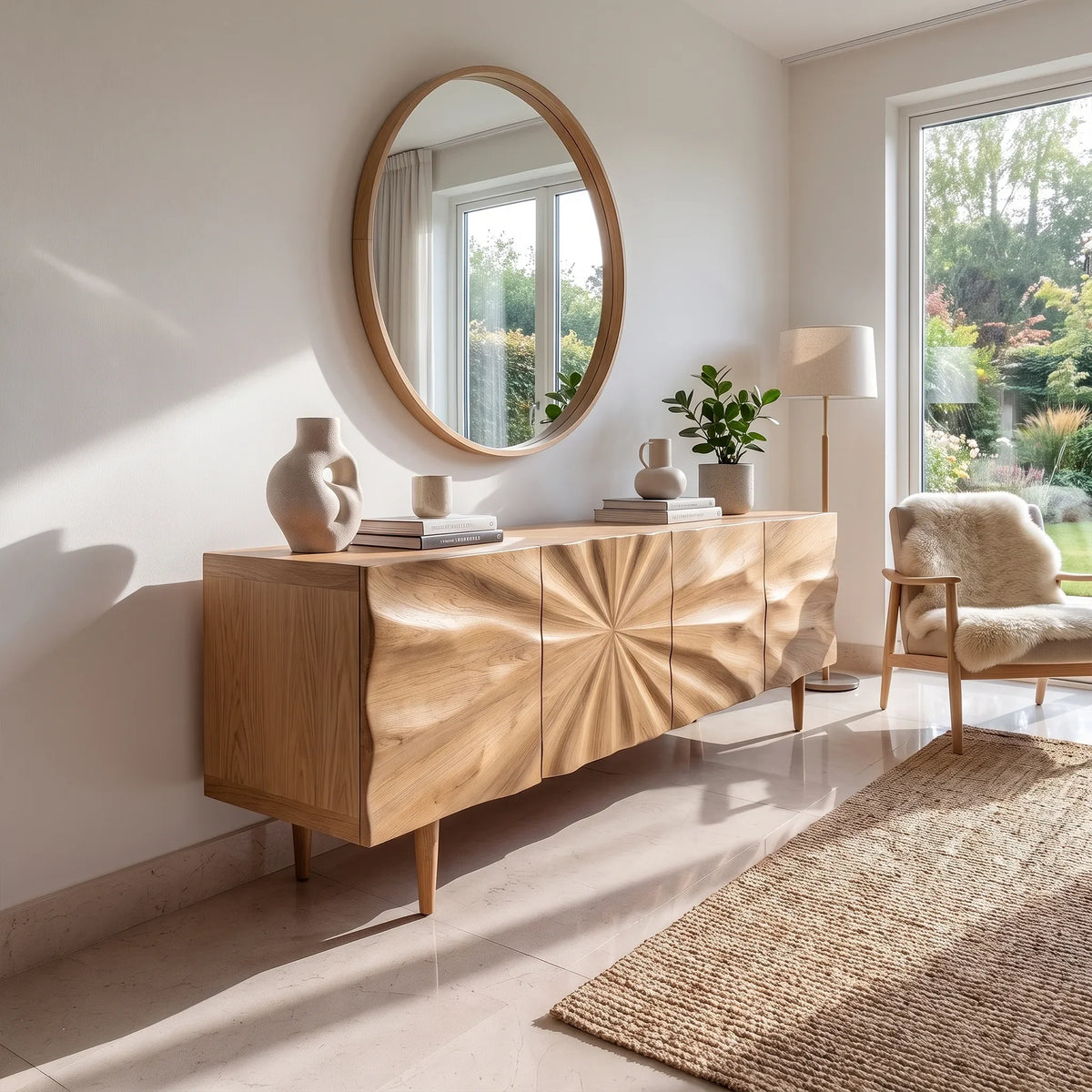 Artistic Sideboard Cabinet Modern Sideboard Buffet Cabinet Radiant Carving For Living Room