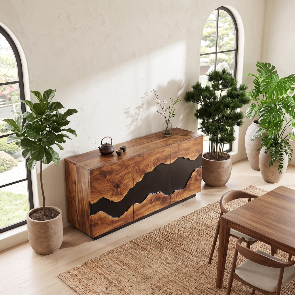 Contemporary Sideboard Buffet Cabinet Entryway