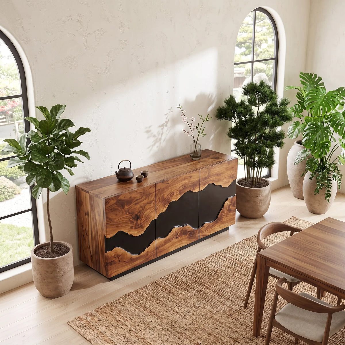 Contemporary Sideboard Buffet Cabinet Entryway