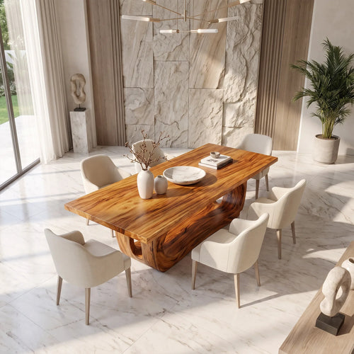 Artistic Dining Table Rectangle Dining Table Wooden Dining Table Open Frame Base For Dining Room