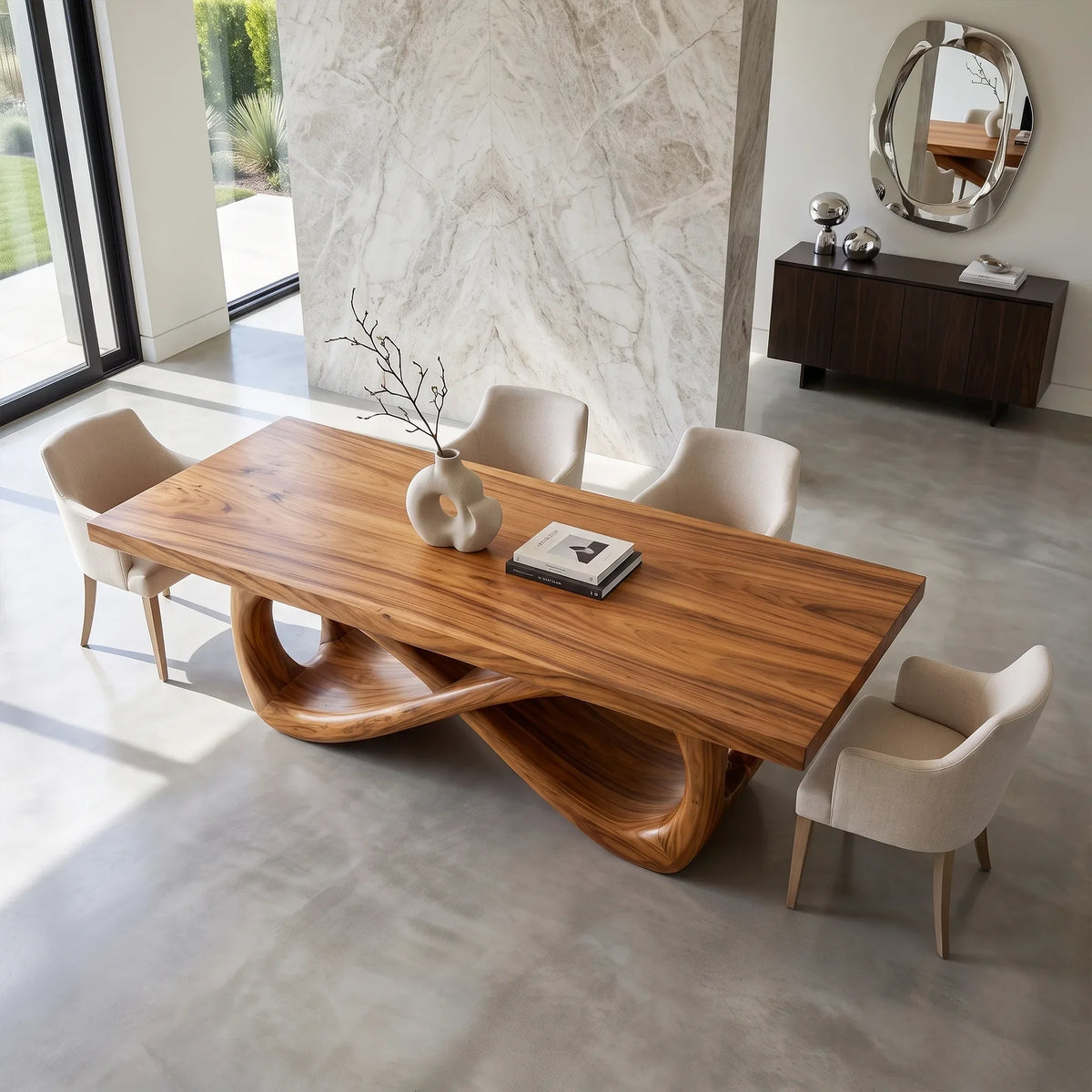 Airy Modern Dining Table Rectangle Wood Dining Room Table For Dining Room