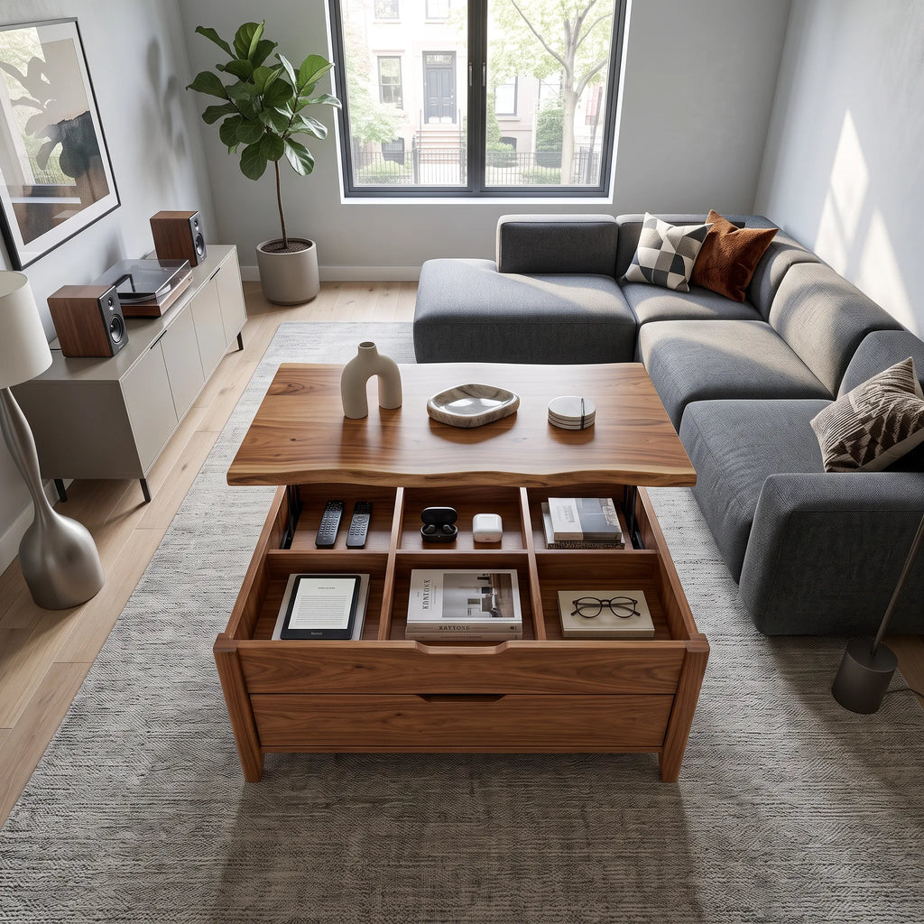 Farmhouse Lift Top Coffee Table Modern Family Room