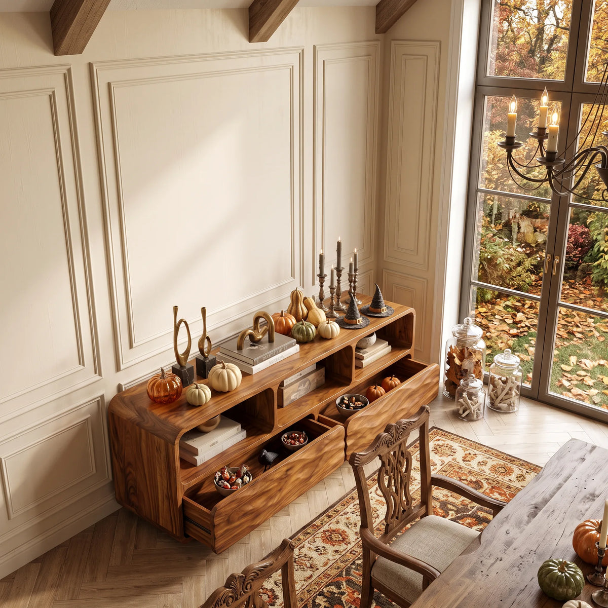 Farmhouse Pumpkin Storage Console Table Luxury Bedroom