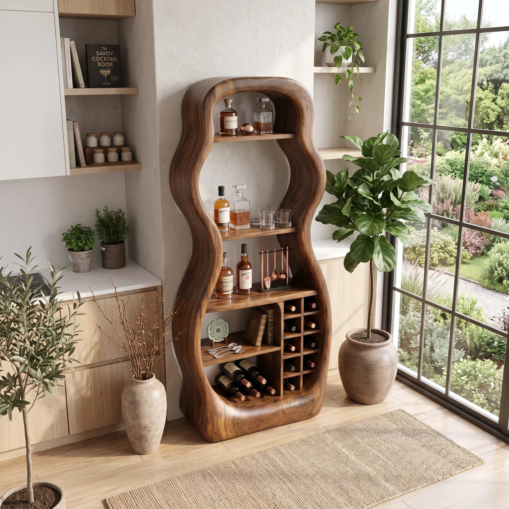 Handcrafted Liquor Cabinet Modern Living Room