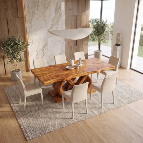 Calm Modern Dining Table Dining Room Table Rectangle Dining Table Infinity Base For Dining Room