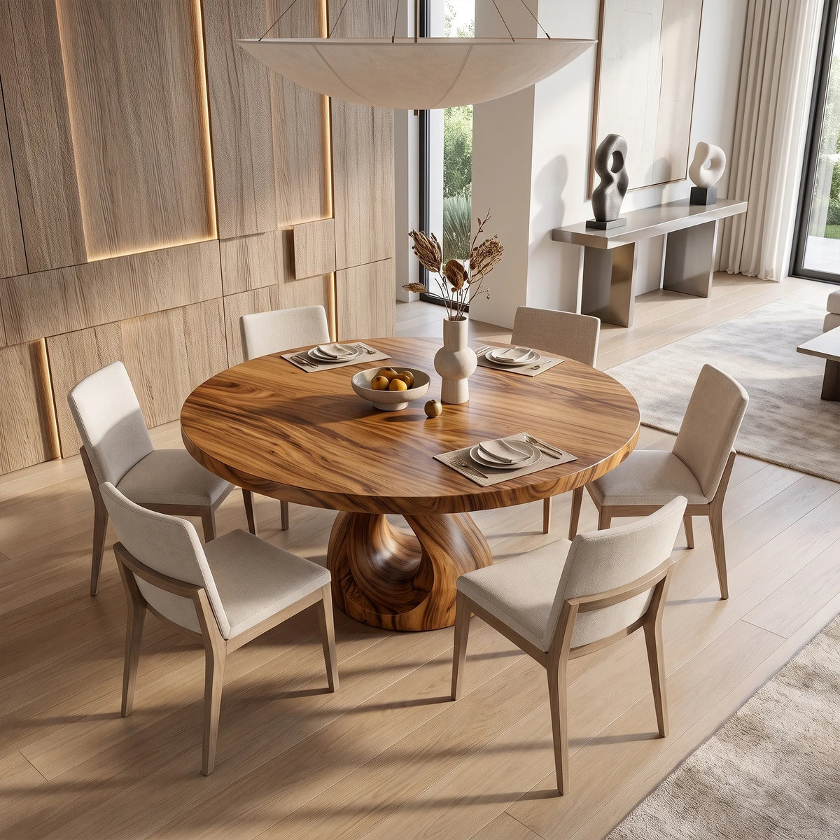 Welcoming Round Dining Table Dining Room Table Modern Dining Table Teardrop Base For Dining Room