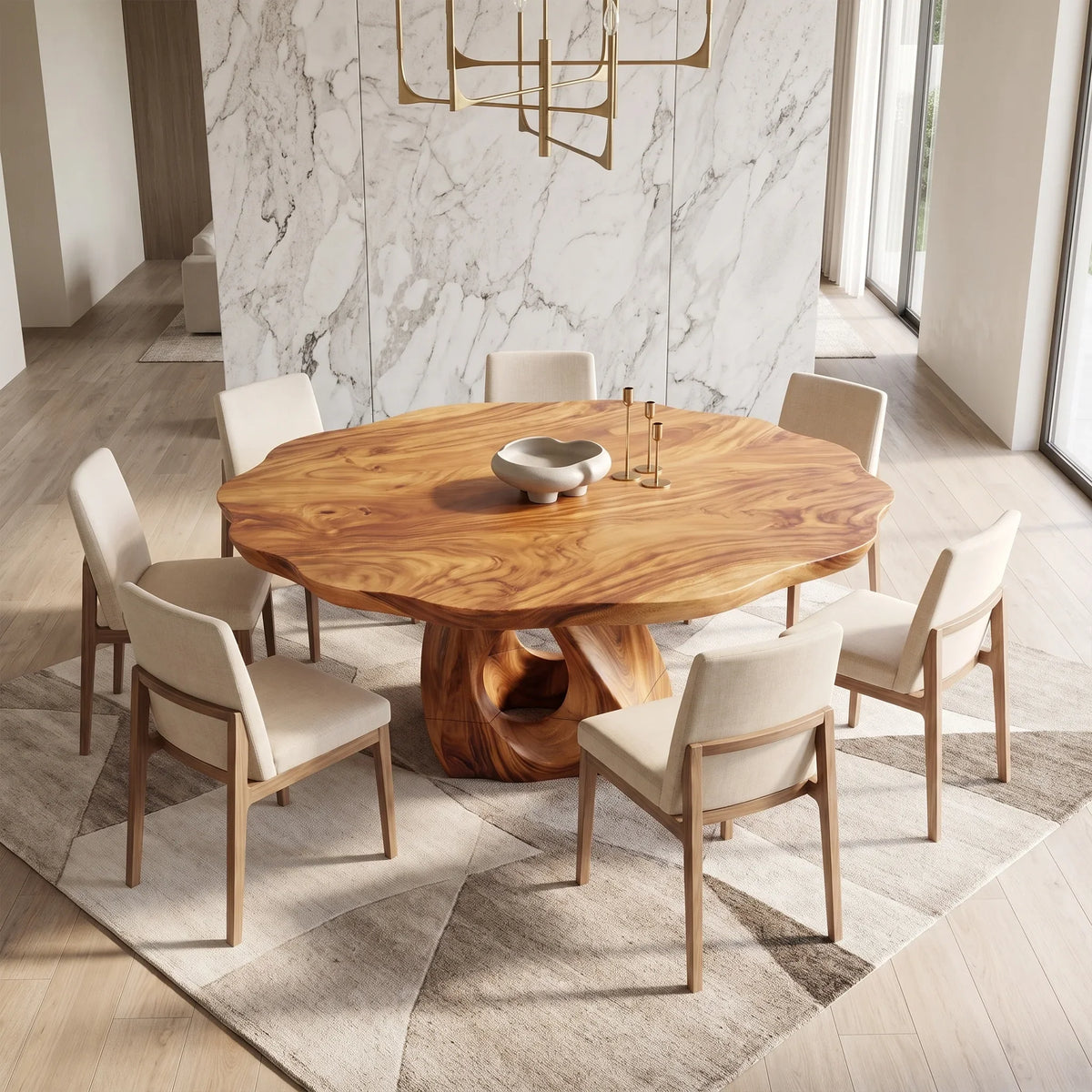 Tranquil Oval Dining Table Modern Dining Table Dining Room Table Sculptural Base For Dining Room