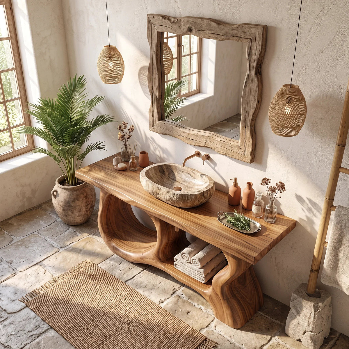 Organic Bathroom Storage Cabinet Luxury Ensuite