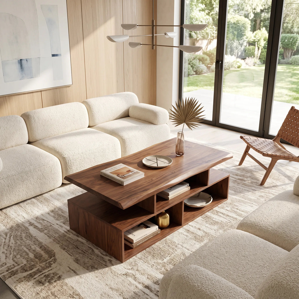 Mid Century Live Edge Coffee Table Urban Residence