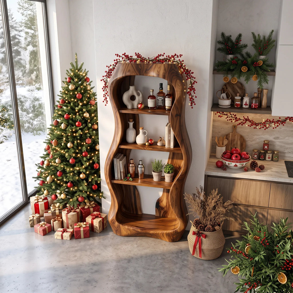 Handcrafted Nutcracker Liquor Cabinet Luxury Living Room