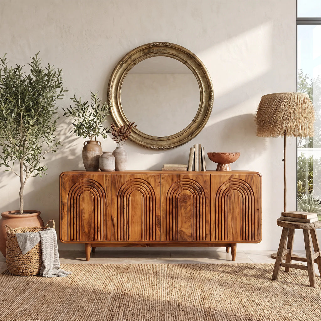 Elegant Sideboard Dining Room Sideboard Cabinet Modern Sideboard Rounded Arch Doors For Dining Room