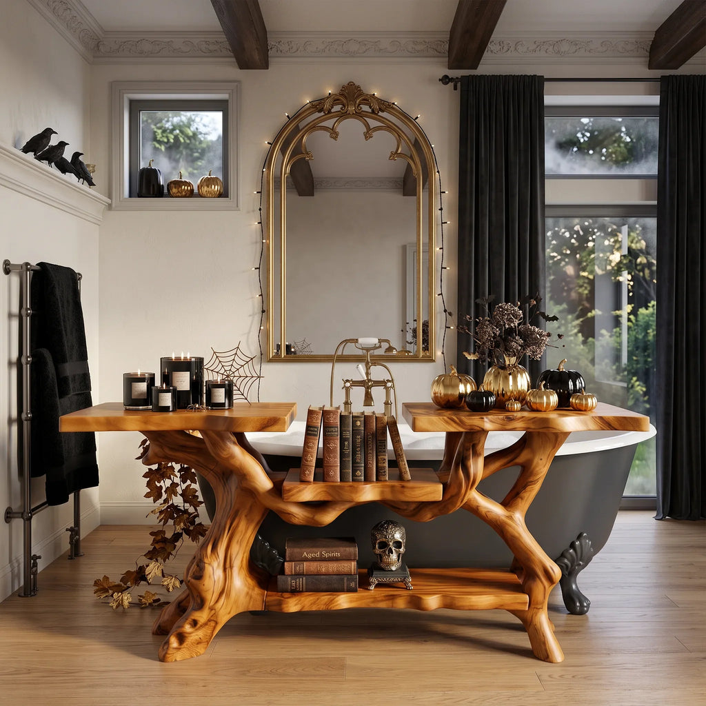 Rustic Halloween Behind Couch Table Luxury Living Room