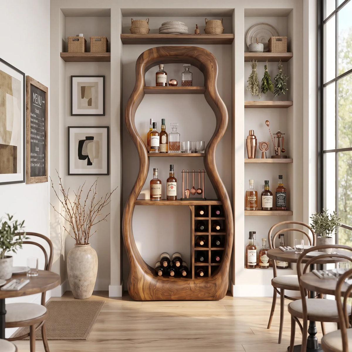 Handcrafted Liquor Cabinet Modern Living Room