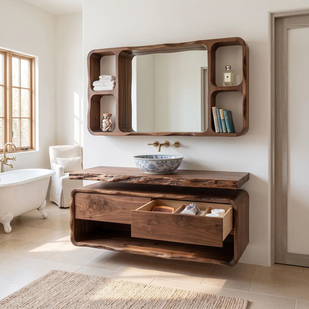 Rustic Live Edge Bathroom Vanity Luxury Bathroom