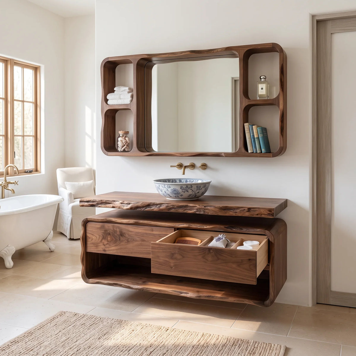 Rustic Live Edge Bathroom Vanity Luxury Bathroom
