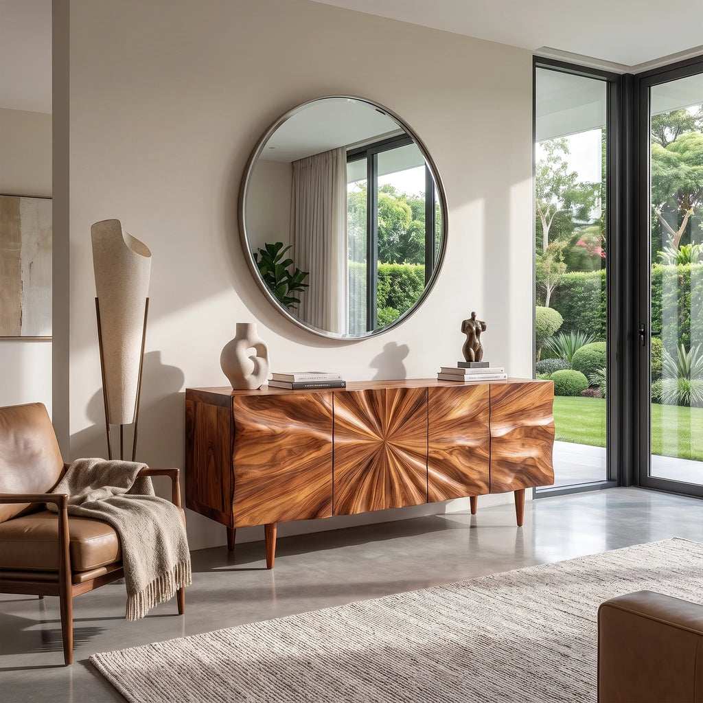 Artistic Sideboard Cabinet Modern Sideboard Buffet Cabinet Radiant Carving For Living Room