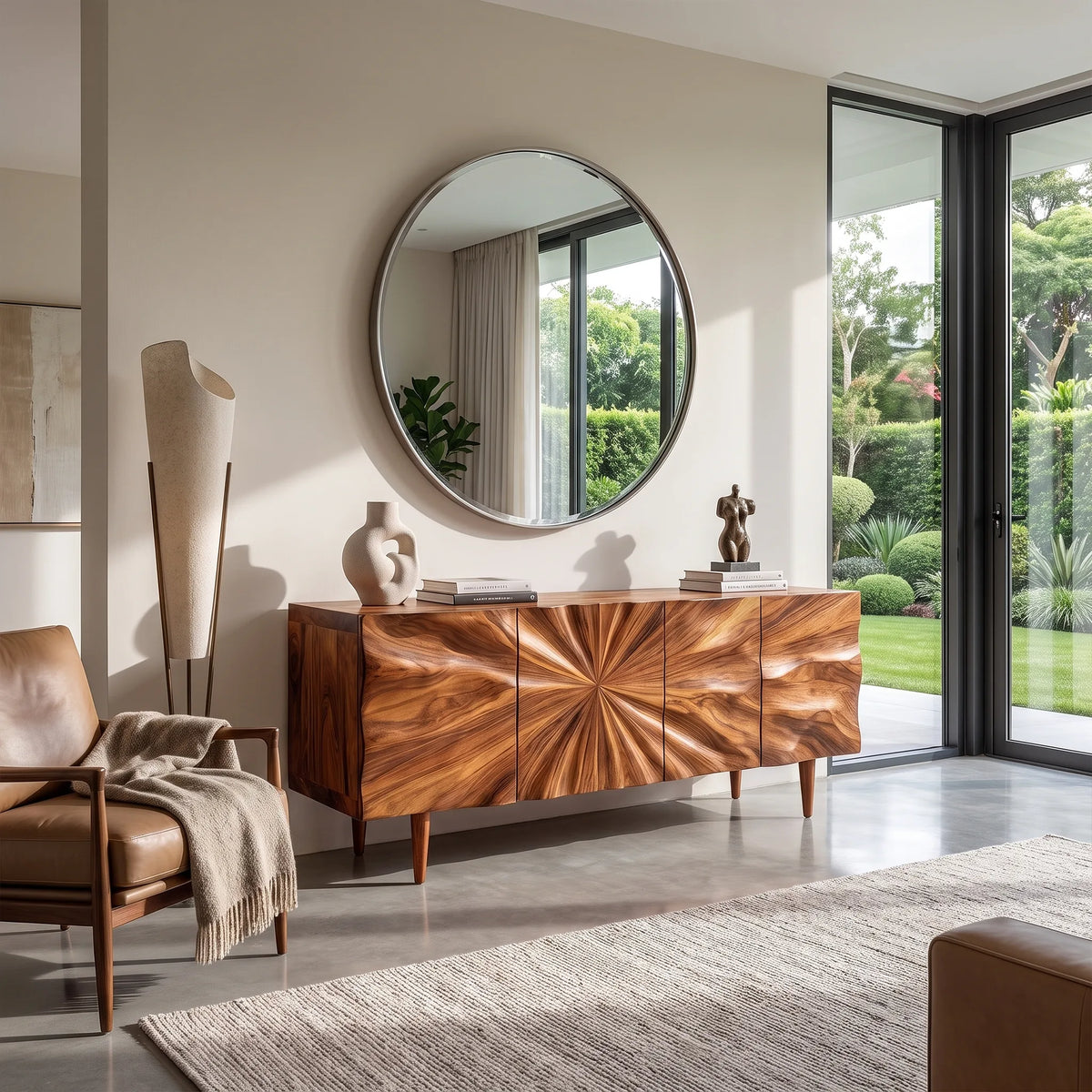 Artistic Sideboard Cabinet Modern Sideboard Buffet Cabinet Radiant Carving For Living Room