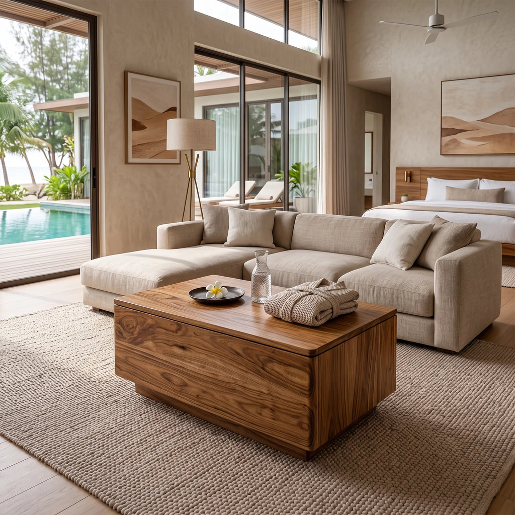 Farmhouse Lift Top Coffee Table Family Living Room