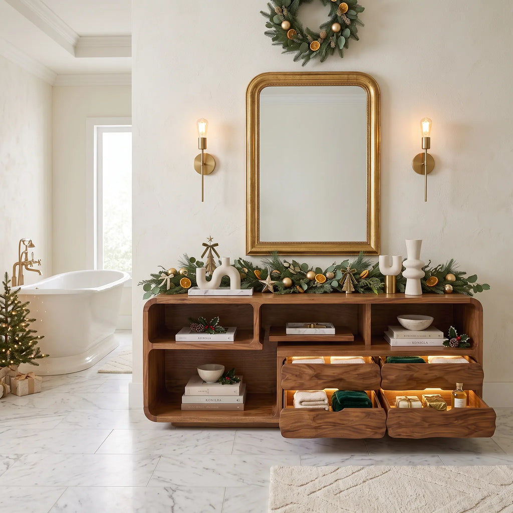 Farmhouse Reindeer Behind Couch Table Living Room