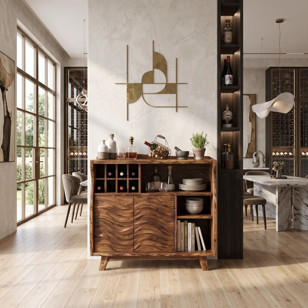 Organic Modern Bar Cabinet With Storage Kitchen
