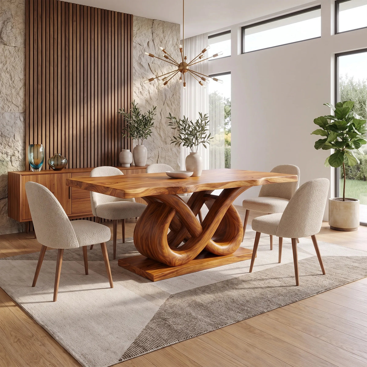 Calm Modern Dining Table Dining Room Table Rectangle Dining Table Infinity Base For Dining Room
