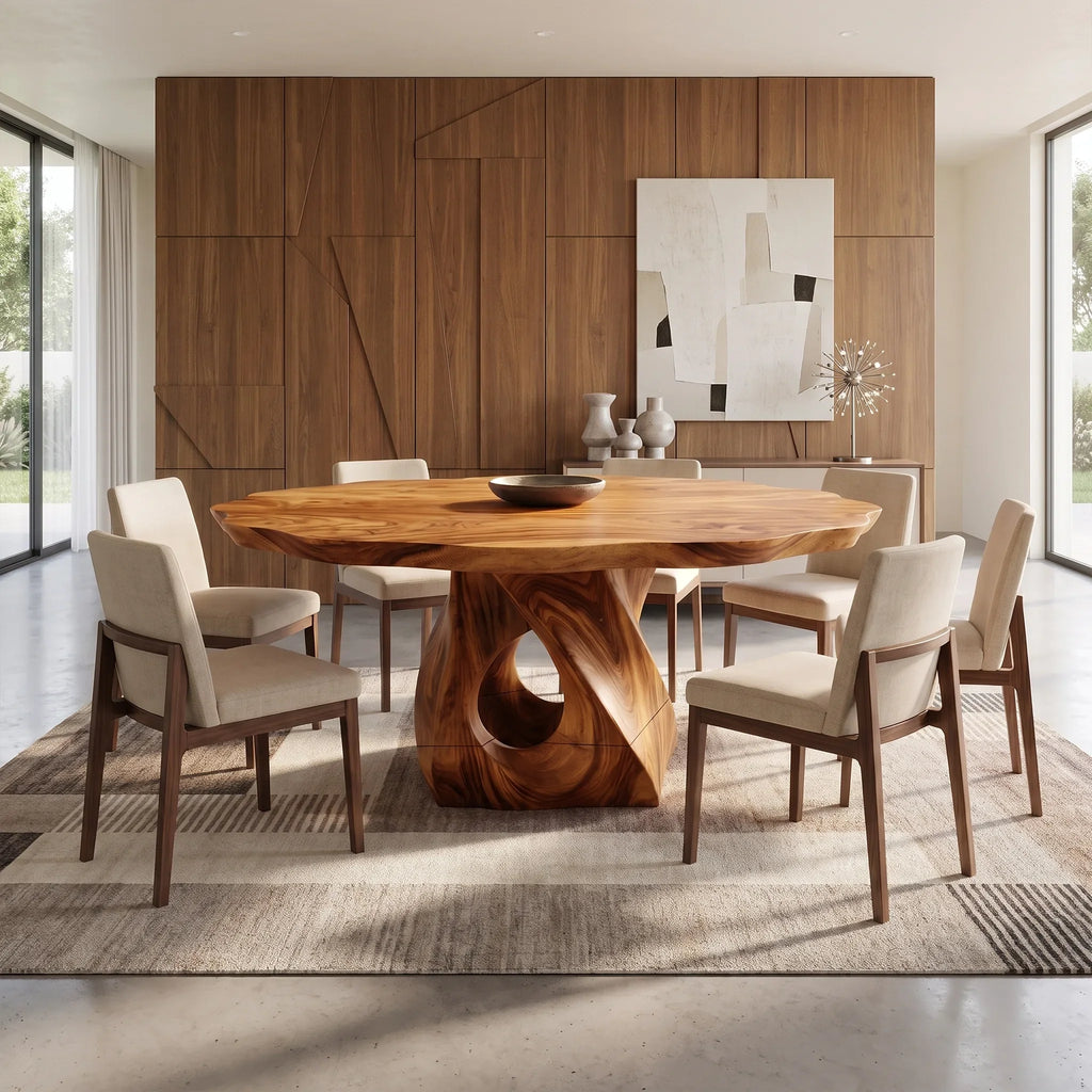 Tranquil Oval Dining Table Modern Dining Table Dining Room Table Sculptural Base For Dining Room